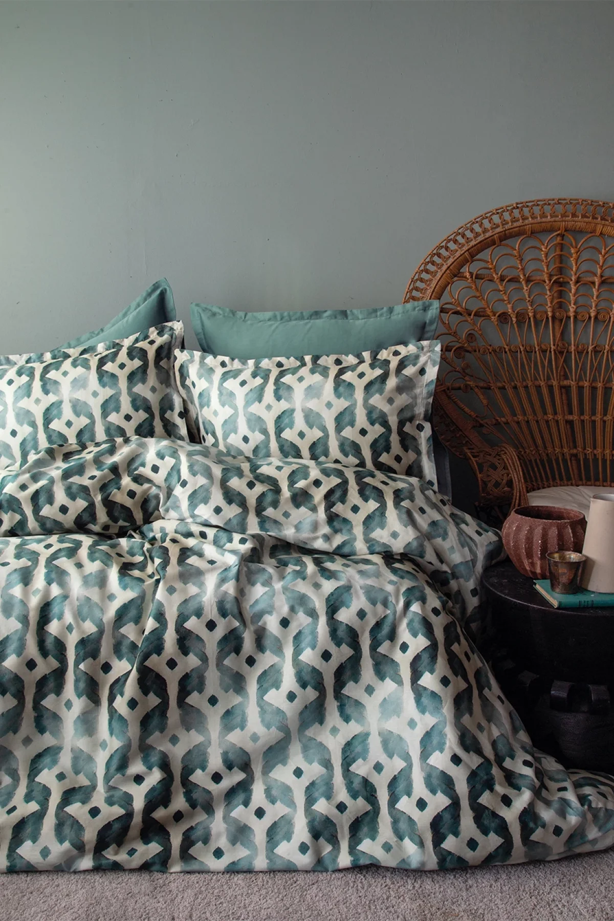 Batique 210 TC (83 Tel) Dijital Pamuk Saten Nevresim Takımı Aile Seti