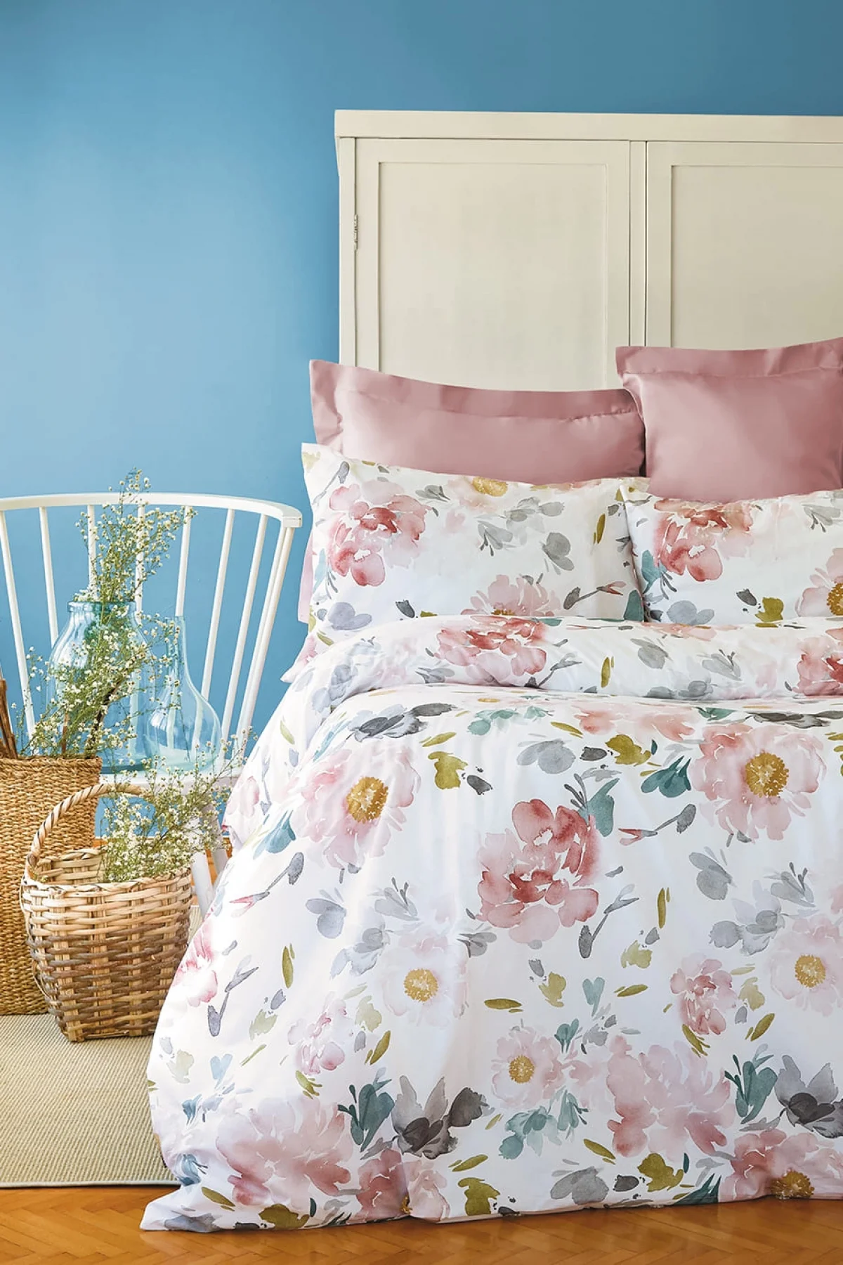 Boquette 145 TC (57 Tel) Pamuk Ranforce Nevresim Takımı Çift Kişilik