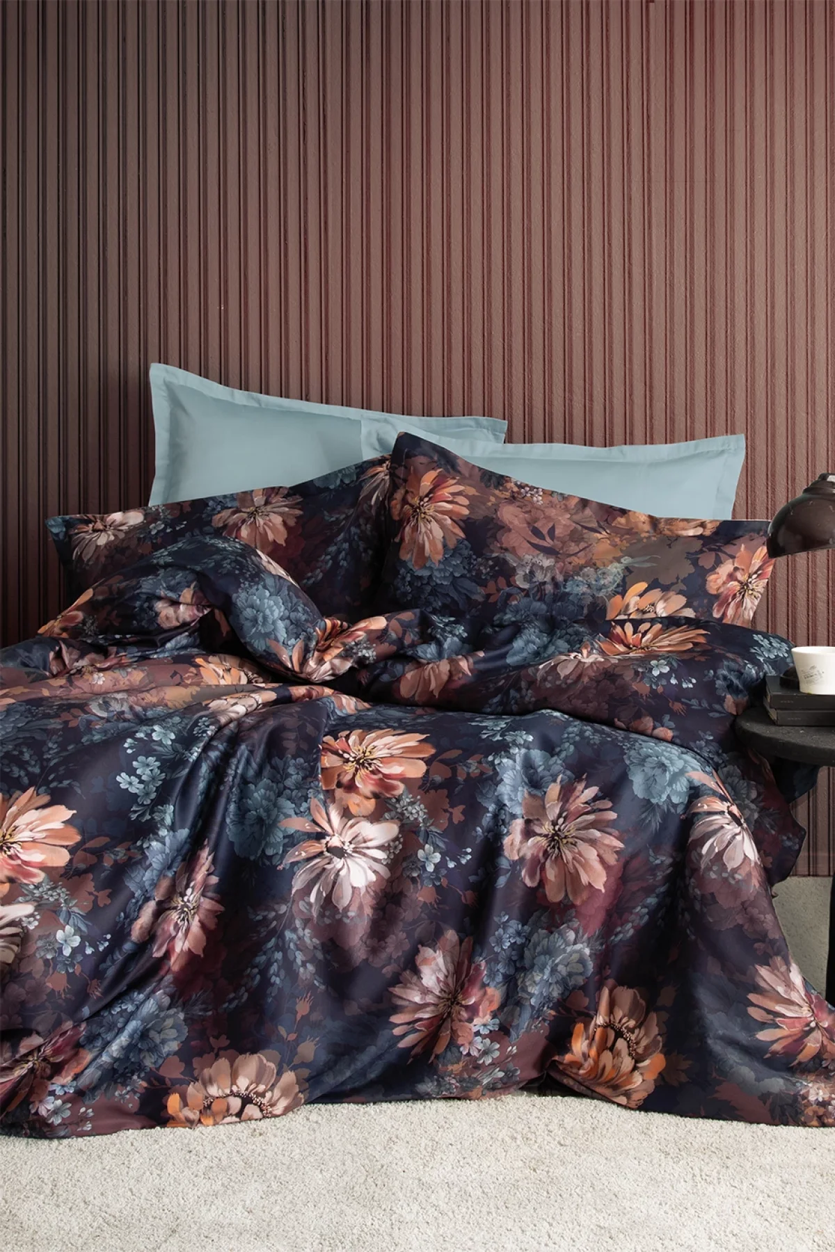 Chanson 300 TC (120 Tel) Dijital Pamuk Saten Nevresim Takımı Aile Seti