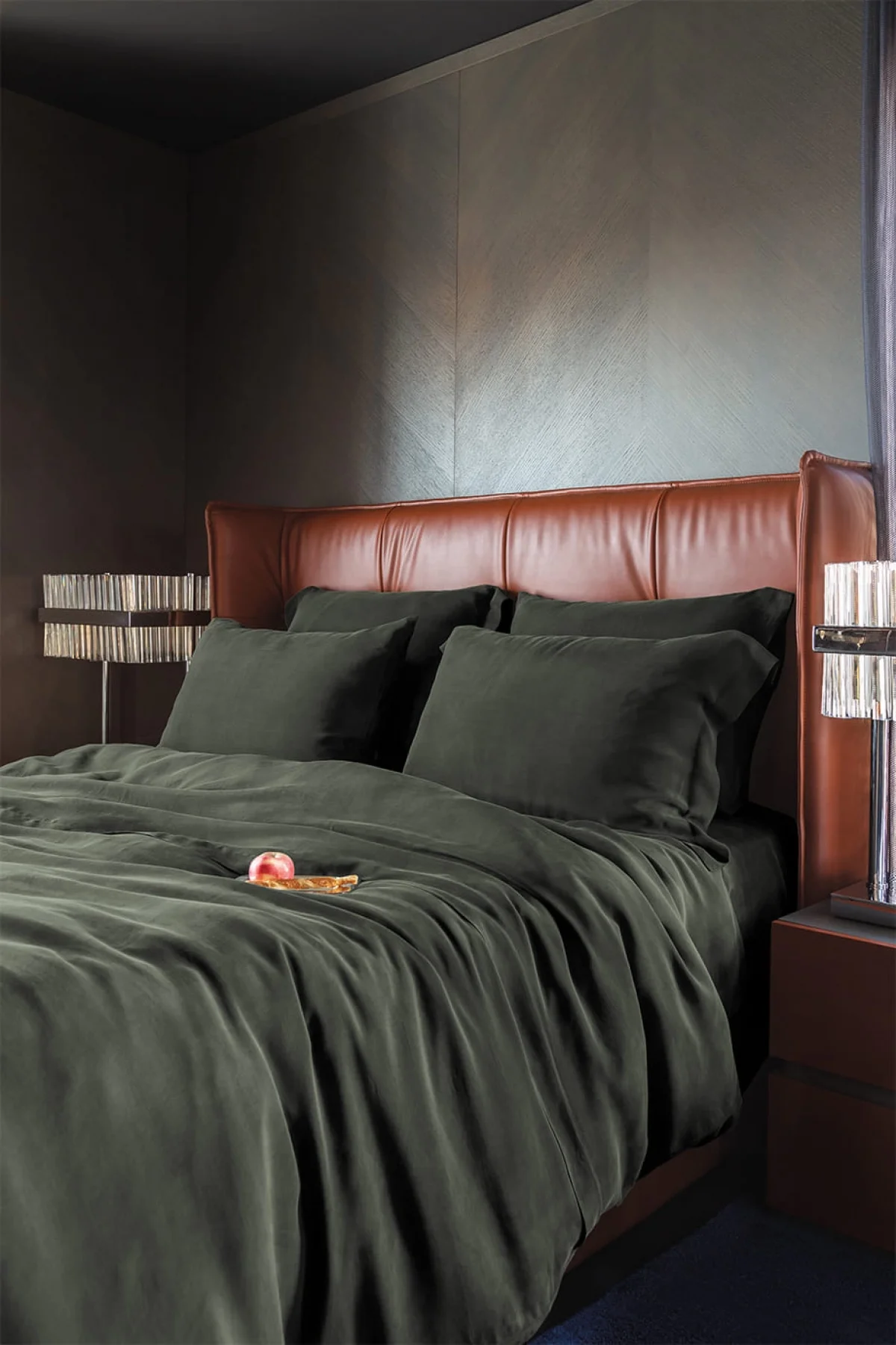 Jade Moss Vegan İpek Nevresim Takımı Çift Kişilik