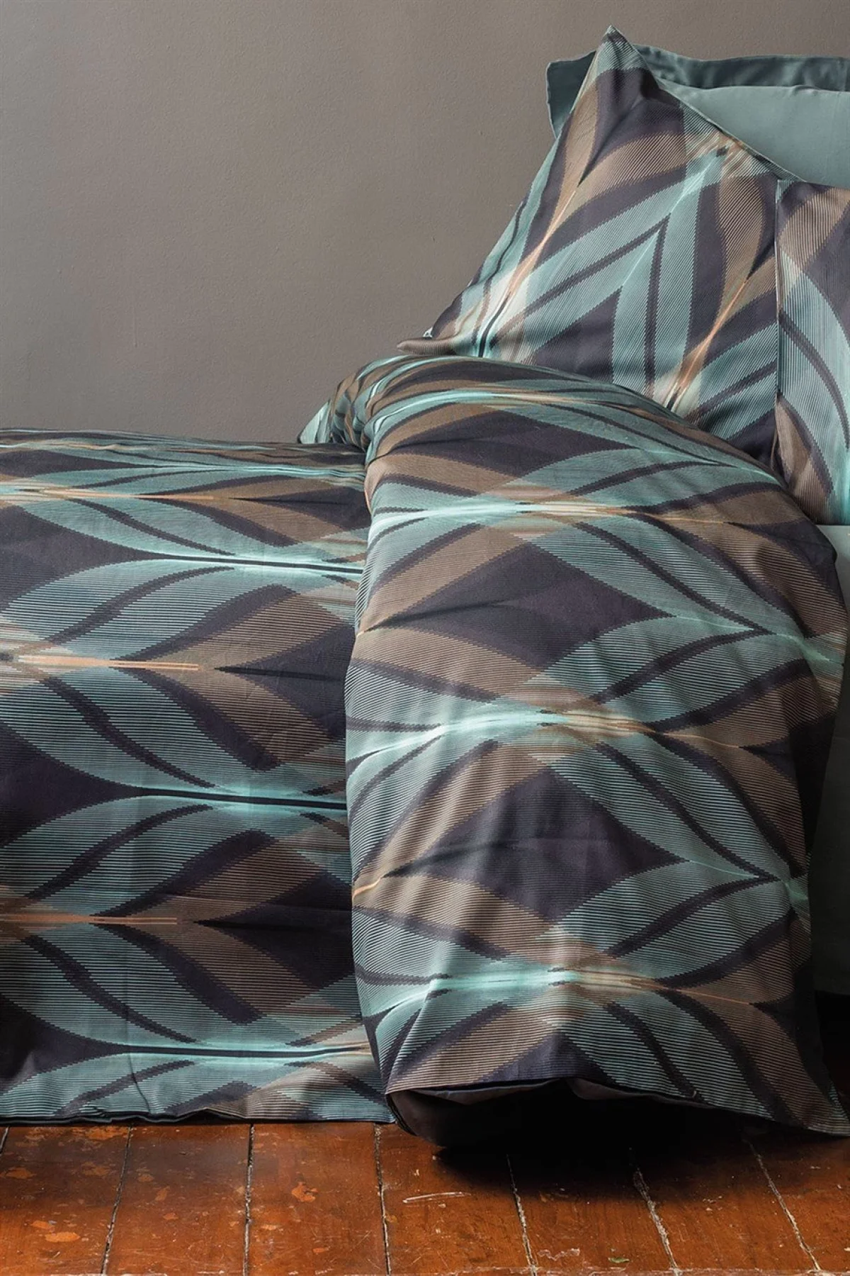 La Mer Dijital Saten Nevresim Takımı King Size