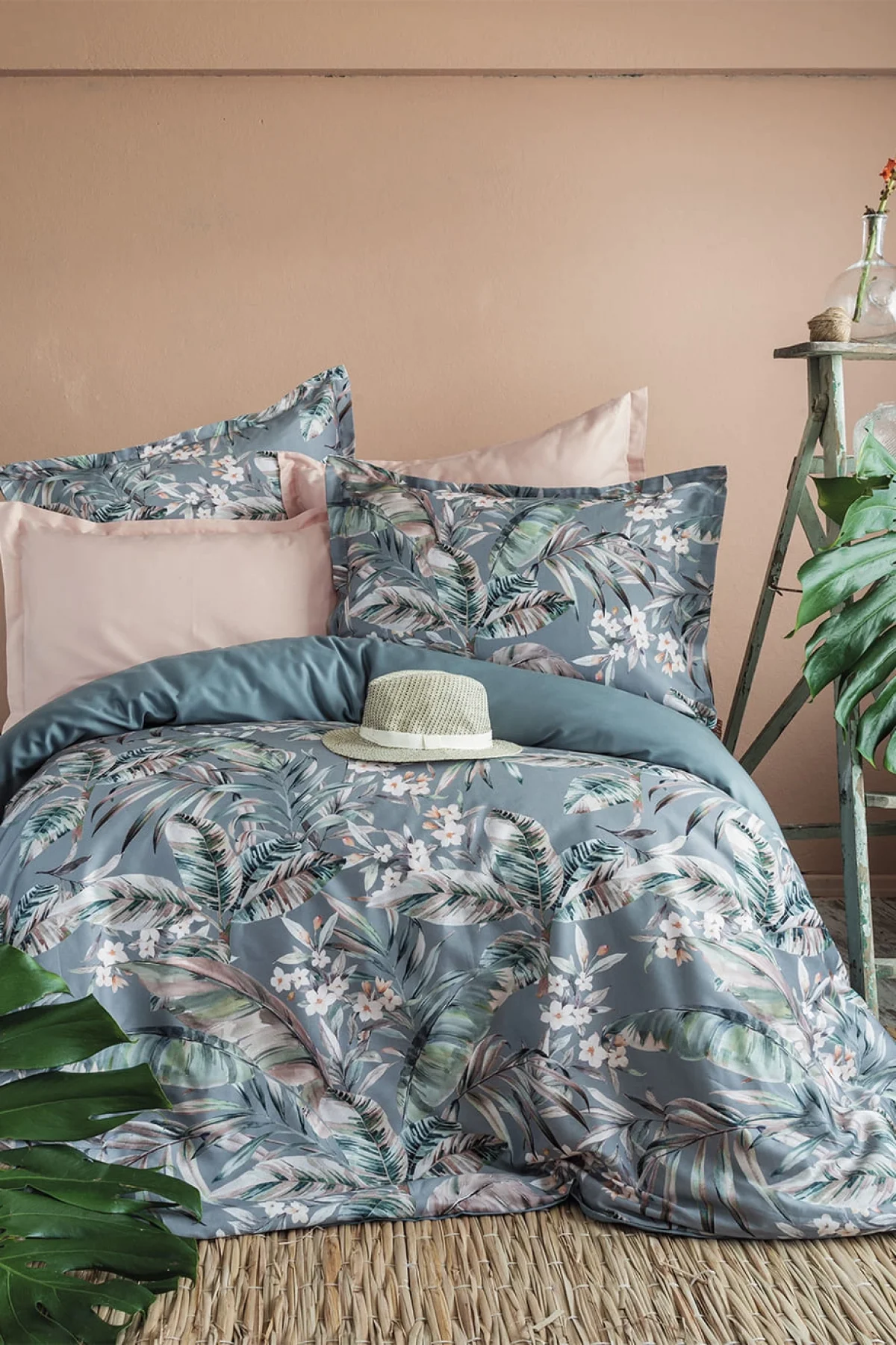 Laorine 210 TC (83 Tel) Dijital Pamuk Saten Nevresim Takımı King Size