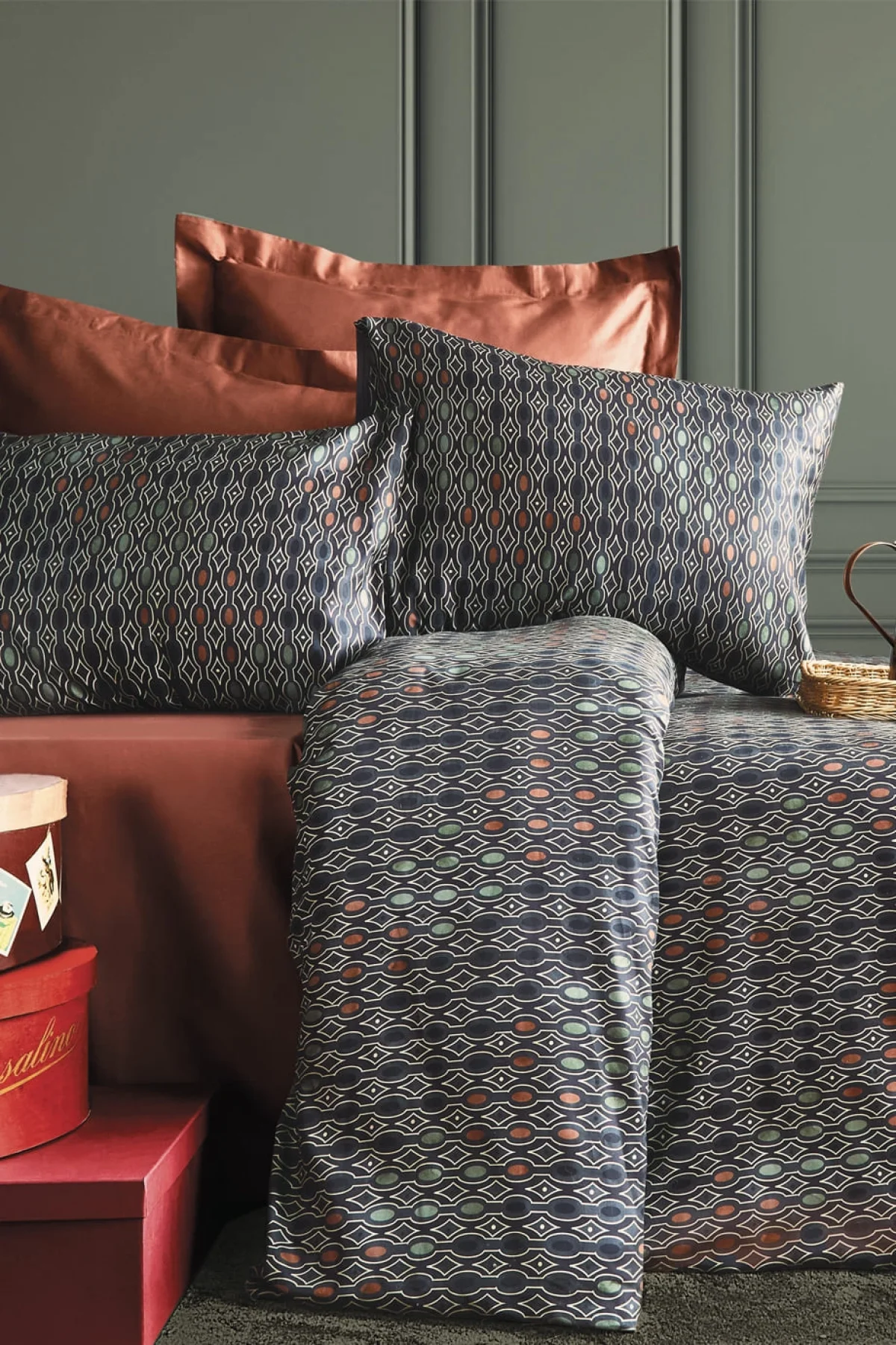 Majeur 210 TC (83 Tel) Dijital Pamuk Saten Tek Kişilik Nevresim Takımı