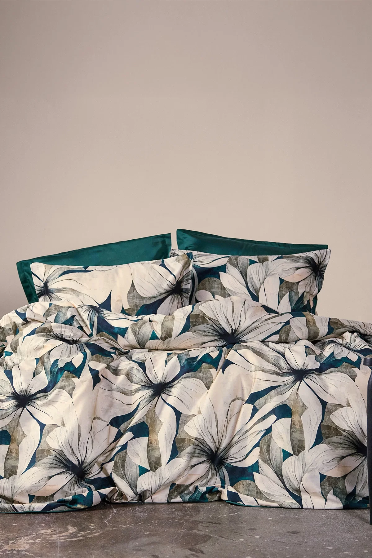 Majorelle 210 TC (83 Tel) Dijital Pamuk Saten Nevresim Takımı Aile Seti