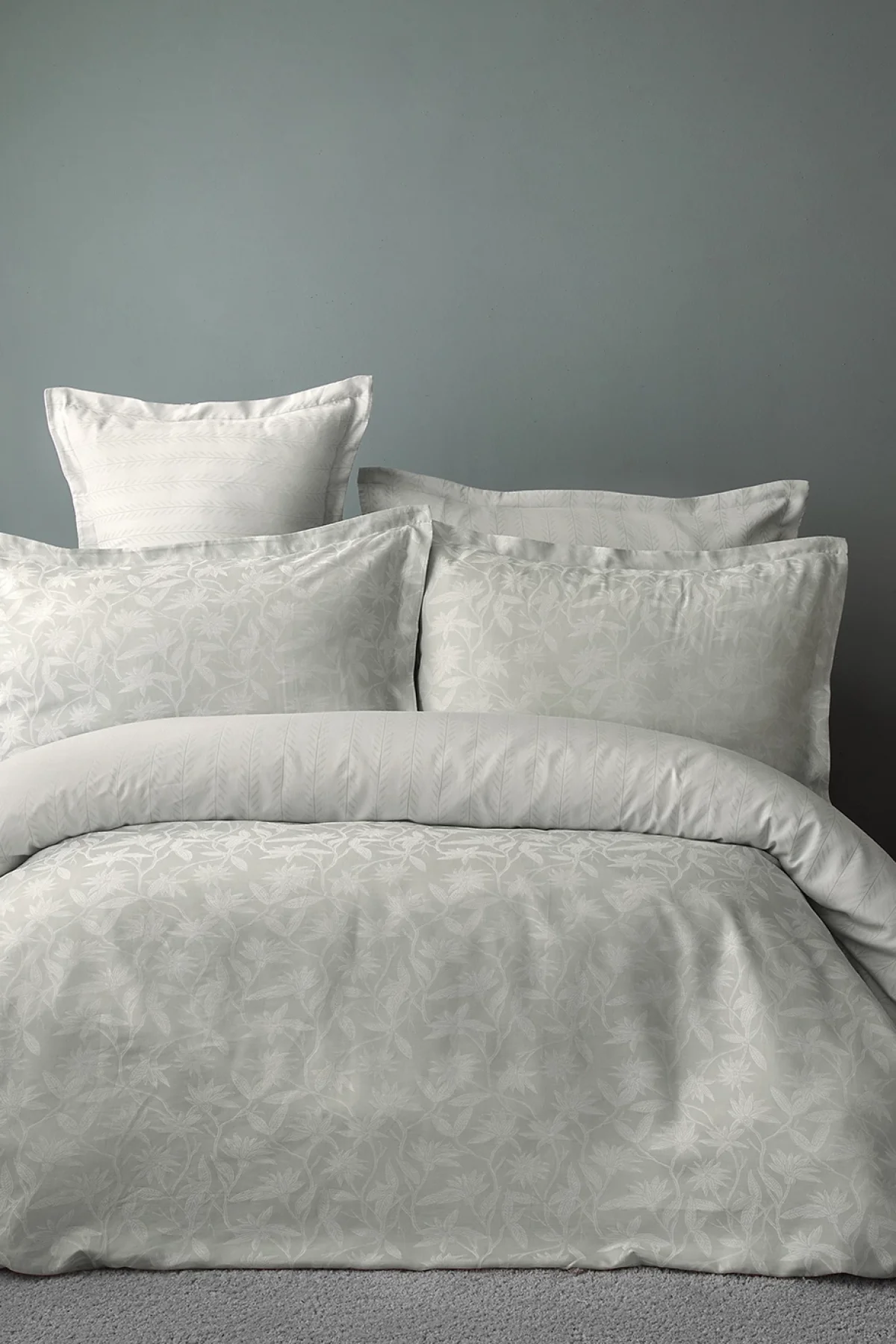 Minty %35 TENCEL™ Lyocell %65 Pamuk İpliği Boyalı Jakarlı Çift Kişilik Nevresim Takımı