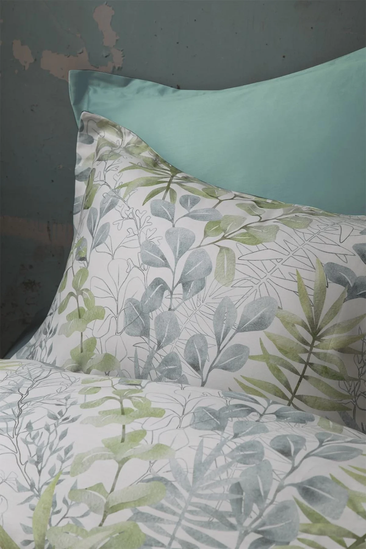 Occale Green 210 TC (83 Tel) Pamuk Saten Nevresim Takımı Çift Kişilik