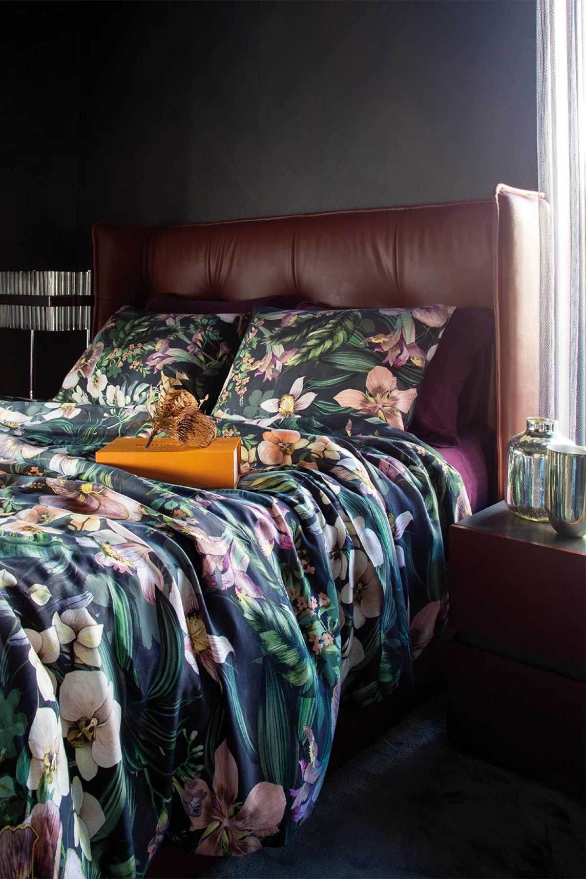 Olieda Dijital Baskılı Vegan İpek Nevresim Takımı Çift Kişilik