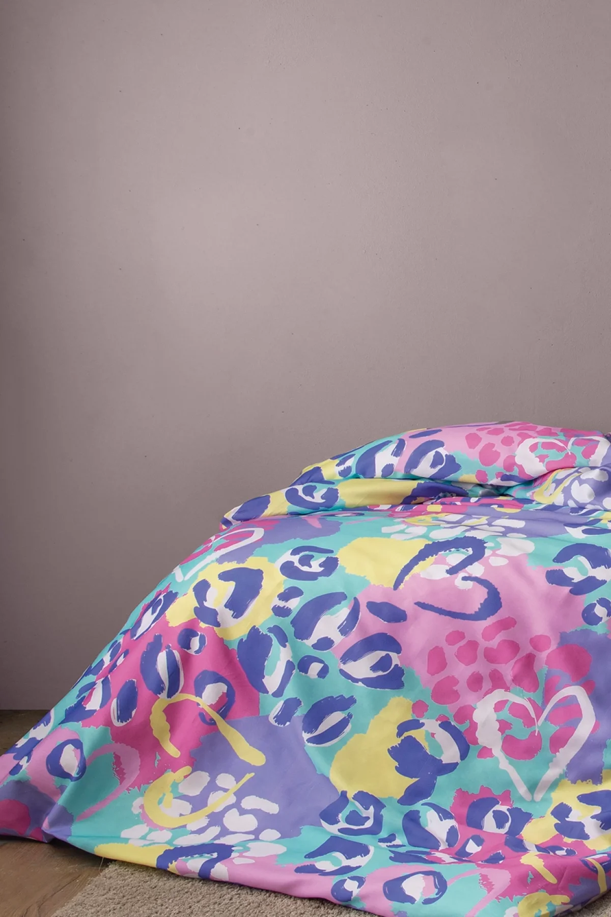 Pinky 210 TC (83 Tel) Dijital Pamuk Saten Tek Kişilik Nevresim Takımı