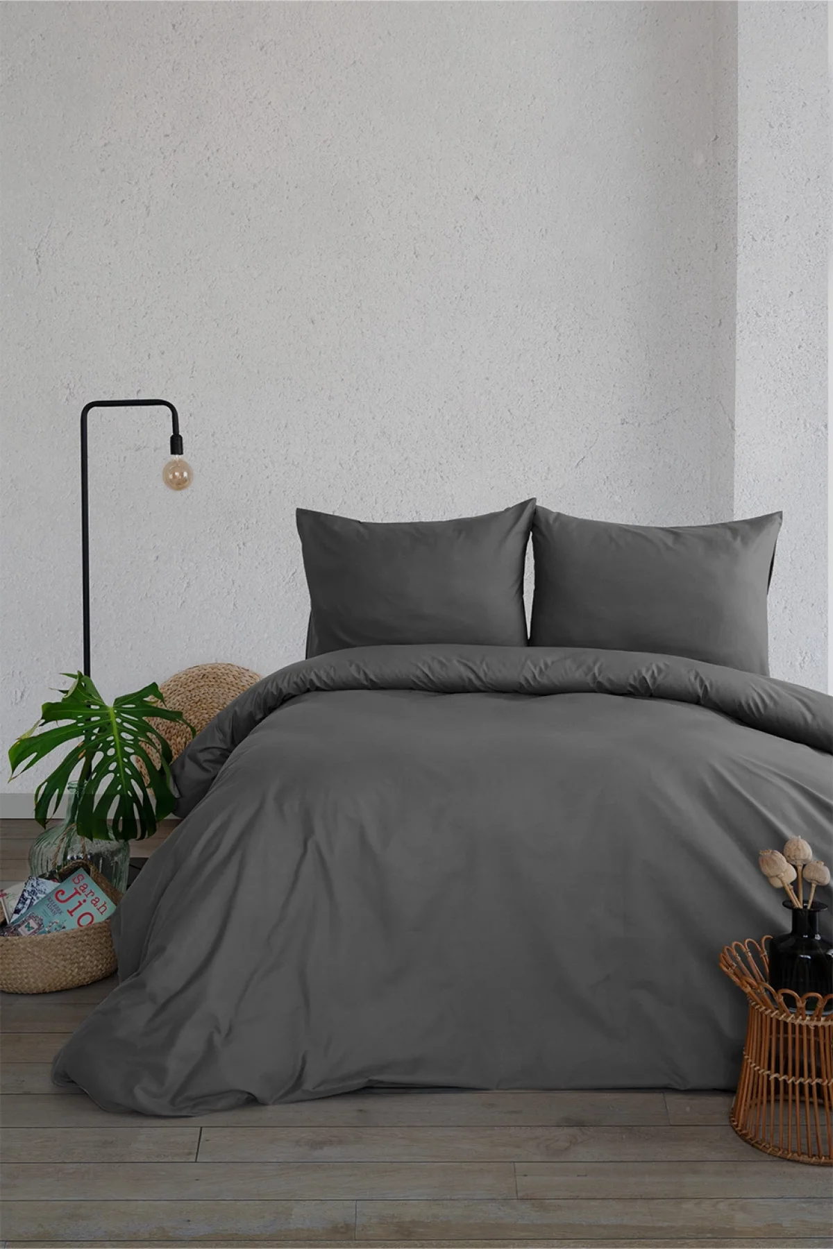 Ranforce Simply Nevresim Seti Antrasit 160*220+50*70 