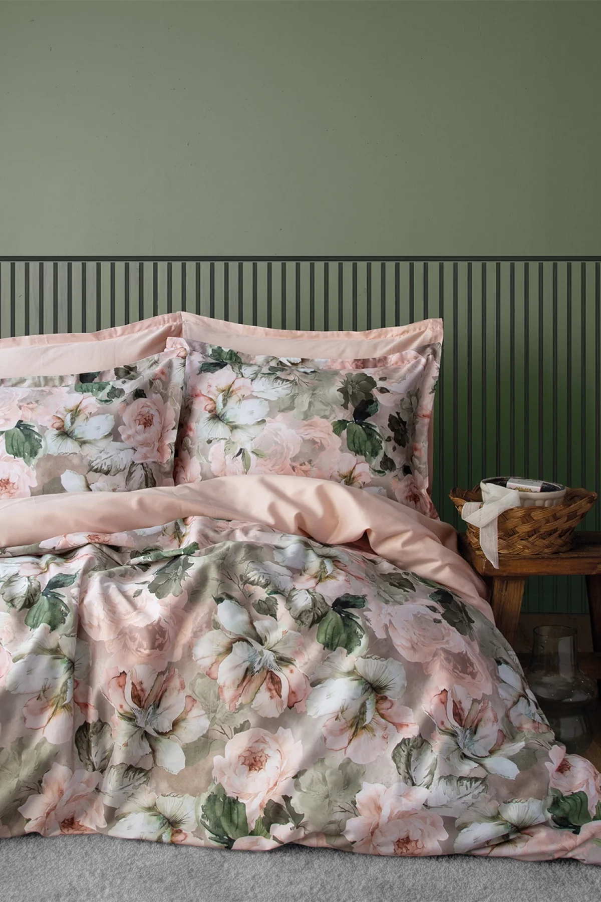 Rosiere 210 TC (83 Tel) Dijital Pamuk Saten Çift Kişilik Nevresim Takımı