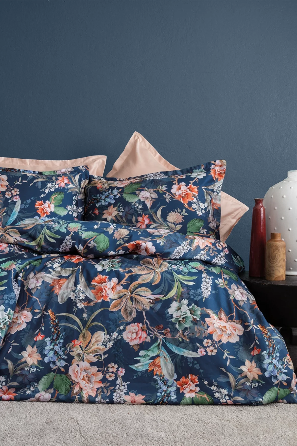 Rubie 210 TC (83 Tel) Dijital Pamuk Saten Nevresim Takımı Aile Seti