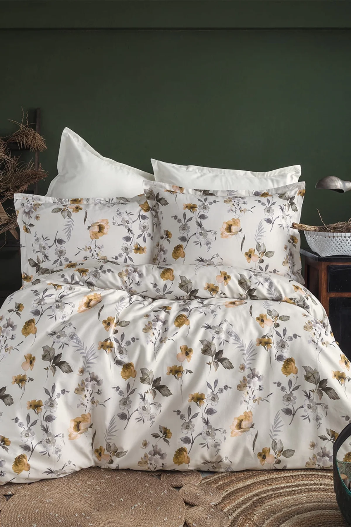 Septembre 210 TC (83 Tel) Pamuk Saten Nevresim Takımı Çift Kişilik