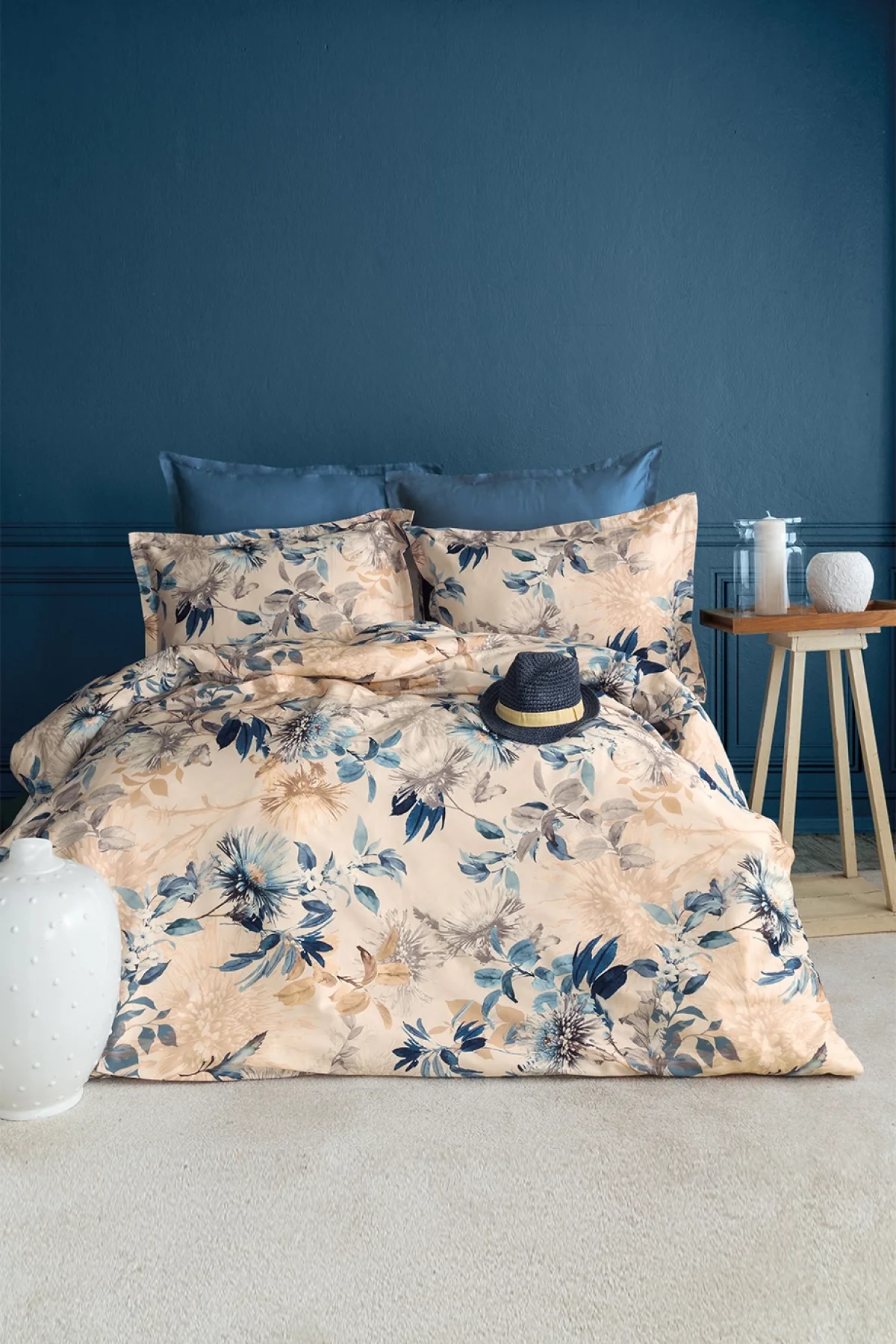 Sethe 300 TC (120 Tel) Dijital Pamuk Saten Nevresim Takımı Çift Kişilik