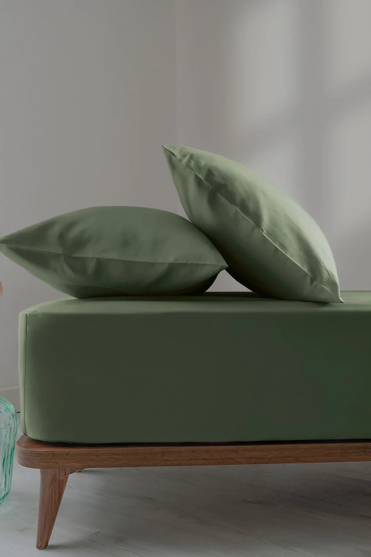 Simply Forest Green 210 TC (83 Tel) Pamuk Saten Fitted Set 160*200/50*70