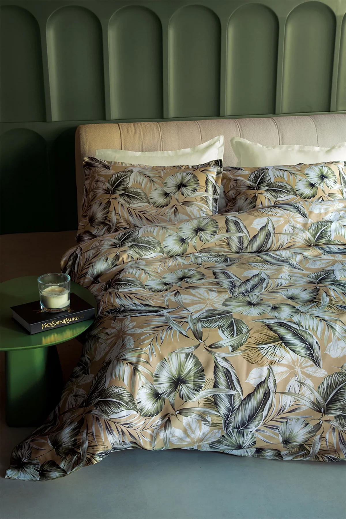 Teno 300 TC  (120 Tel)  Dijital  Pamuk  Saten  Nevresim Takımı Aile Seti