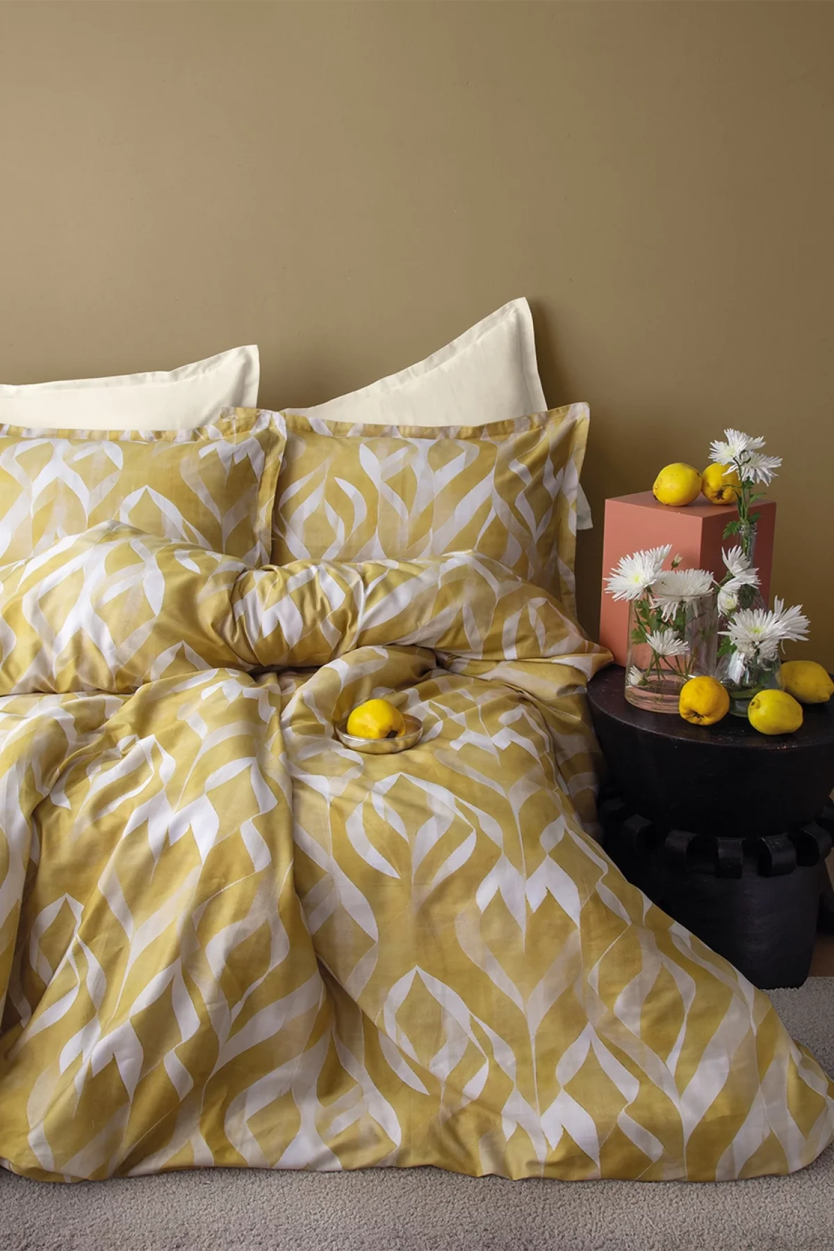 Tigres %60 TENCEL™ Lyocell %40 Pamuk Dijital Saten Nevresim Takımı Aile Seti