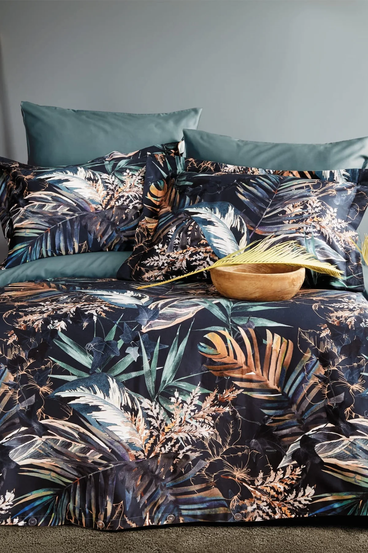 Tuchan %60 TENCEL™ Lyocell %40 Pamuk Dijital Saten Nevresim Takımı Aile Seti