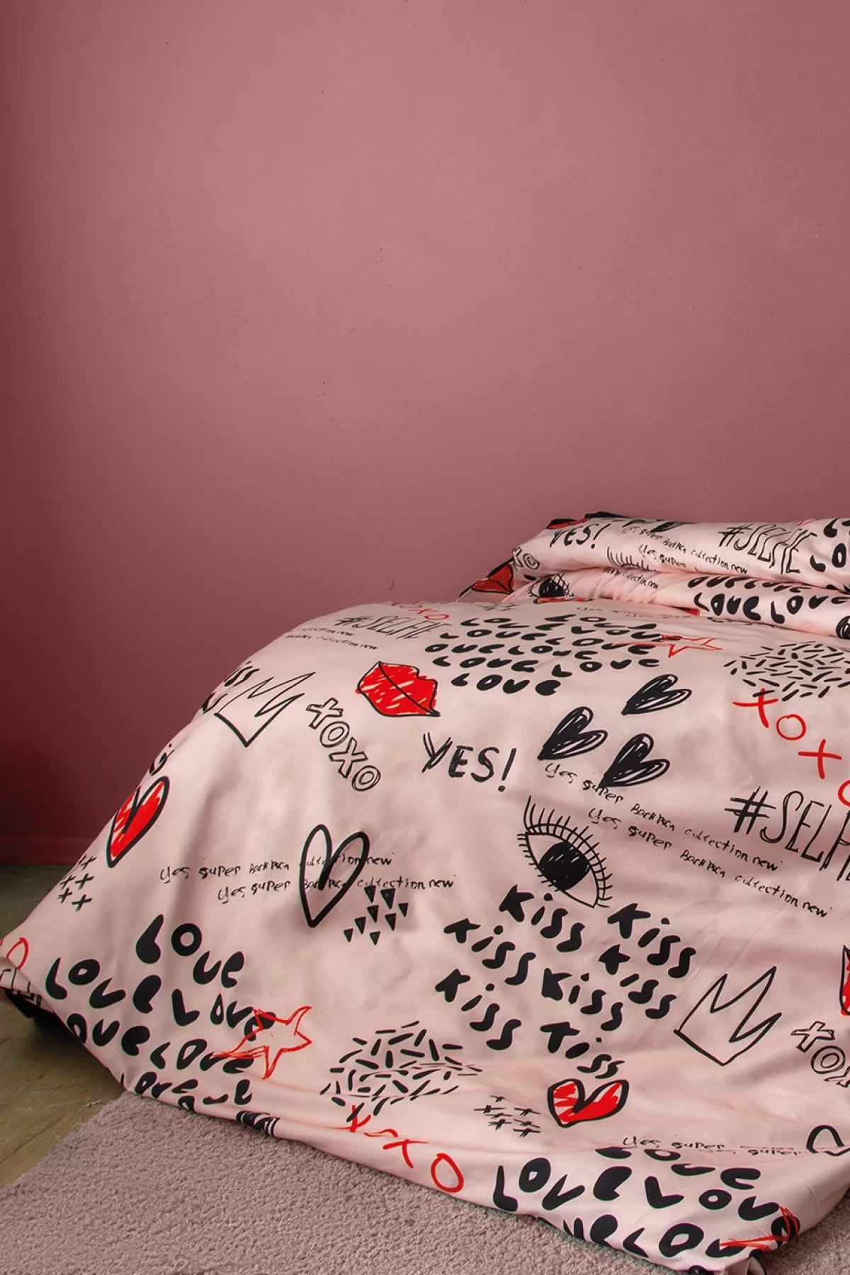Xoxo 210 TC (83 Tel) Dijital Pamuk Saten Tek Kişilik Nevresim Takımı