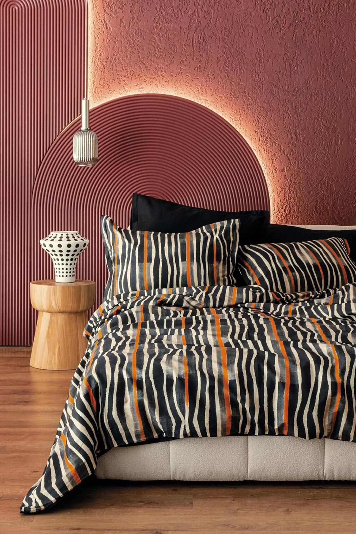 Zephra 210 TC (83 Tel) Dijital Pamuk Saten Nevresim Takımı Tek Kişilik