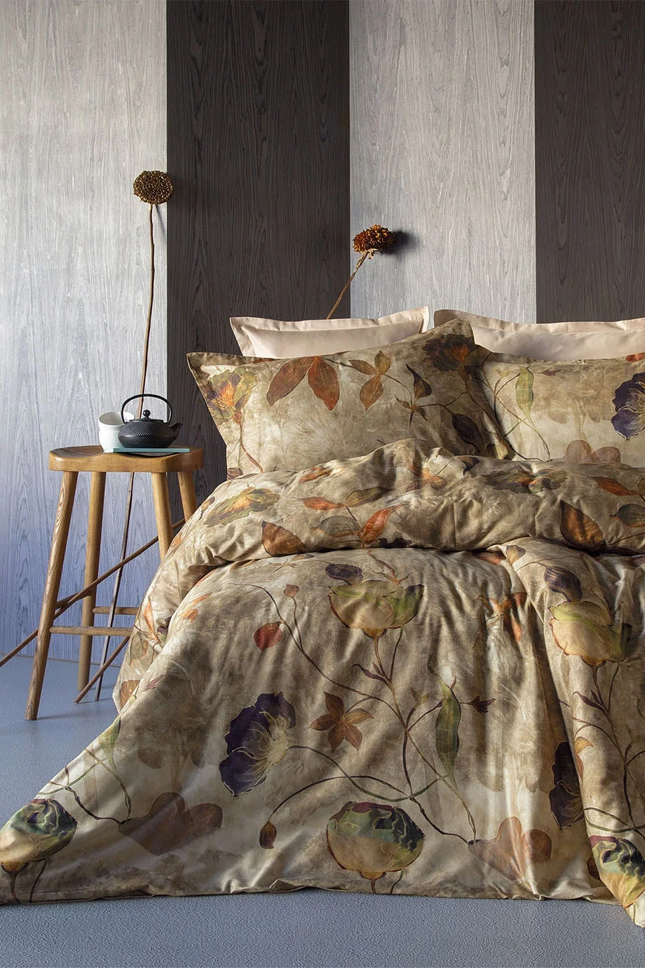 Madre %60 TENCEL™ Lyocell %40 Pamuk Dijital Saten Çift Kişilik Nevresim Takımı