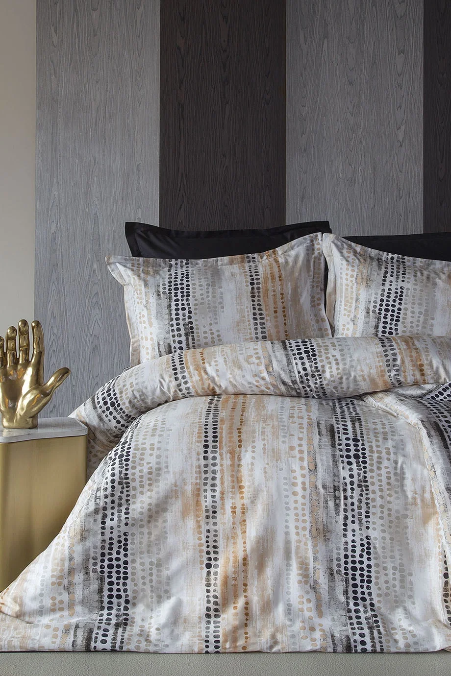 Matine 210 TC (83 Tel) Dijital Pamuk Saten Nevresim Takımı King Size