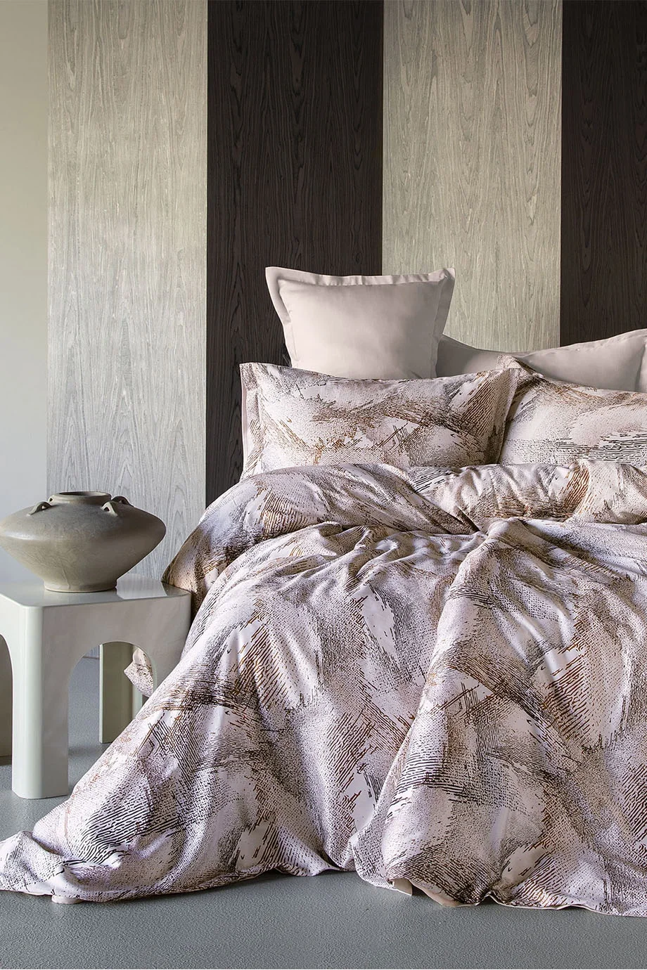 Maije 210 TC (83 Tel) Dijital Pamuk Saten Nevresim Takımı Aile Seti