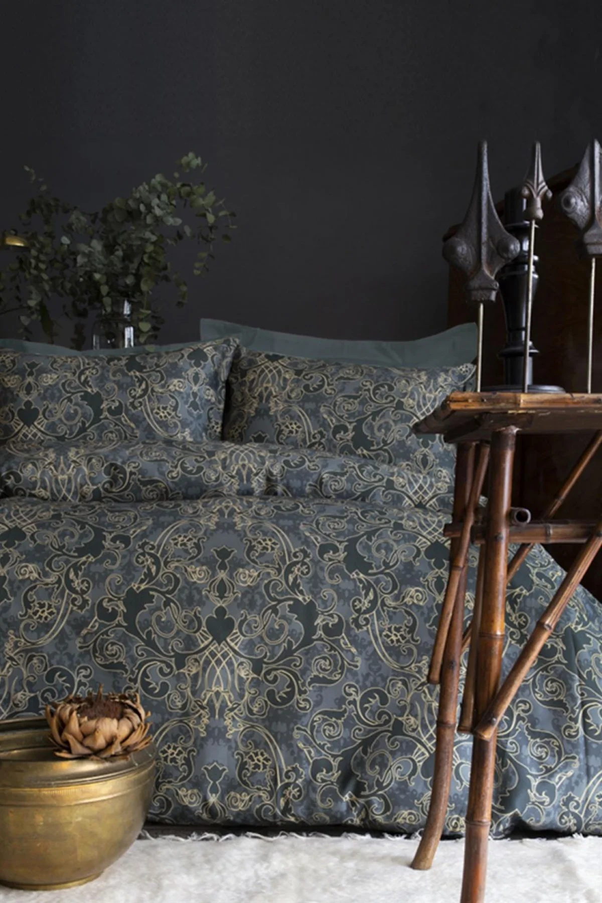 Cera %60 TENCEL™ Lyocell %40 Pamuk Dijital Saten Çift Kişilik Nevresim Takımı