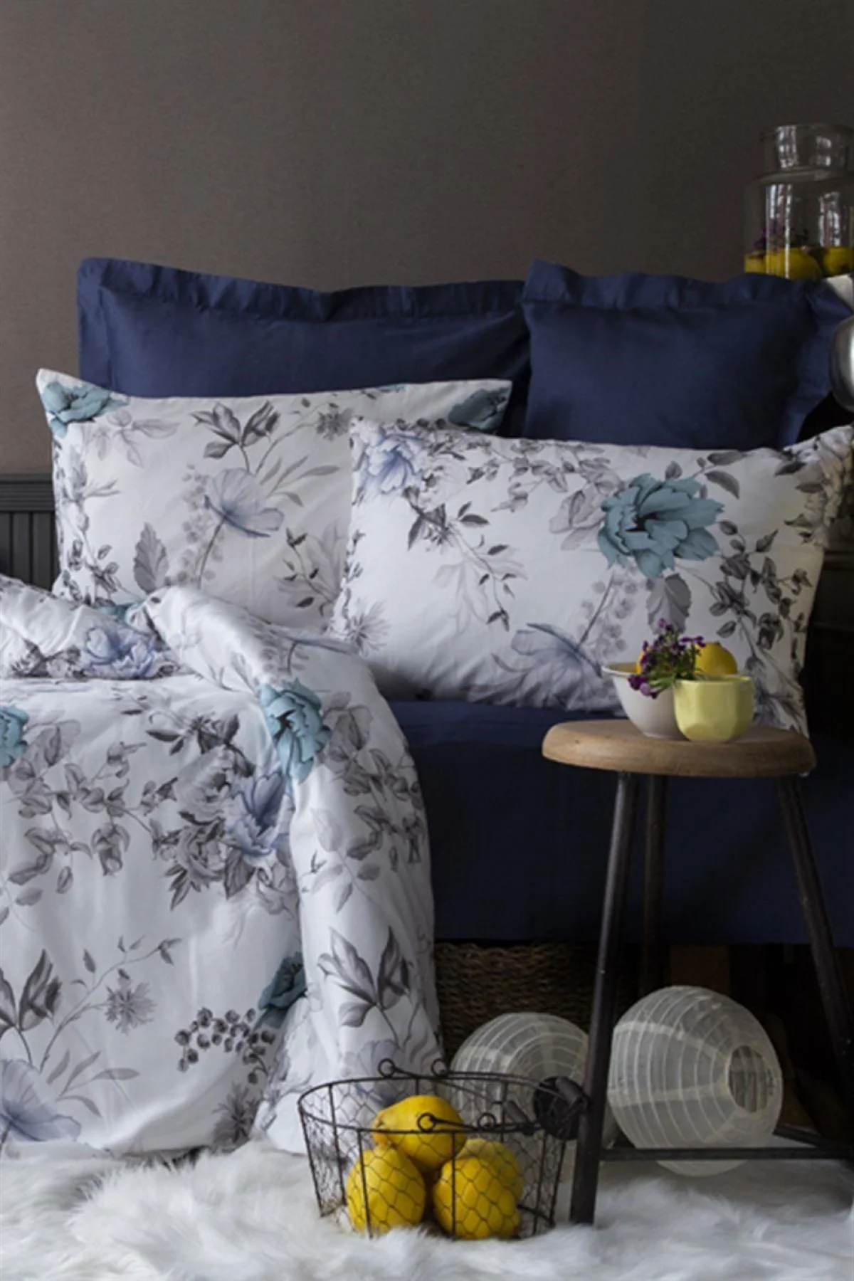 Laterna 210 TC (83 Tel) Pamuk Saten Çift Kişilik Nevresim Takımı