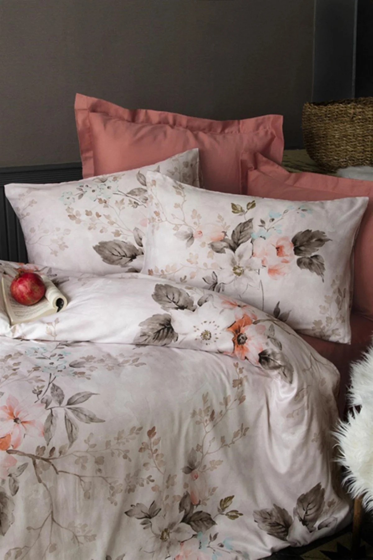 Malogra 210 TC (83 Tel) Pamuk Saten Çift Kişilik Nevresim Takımı