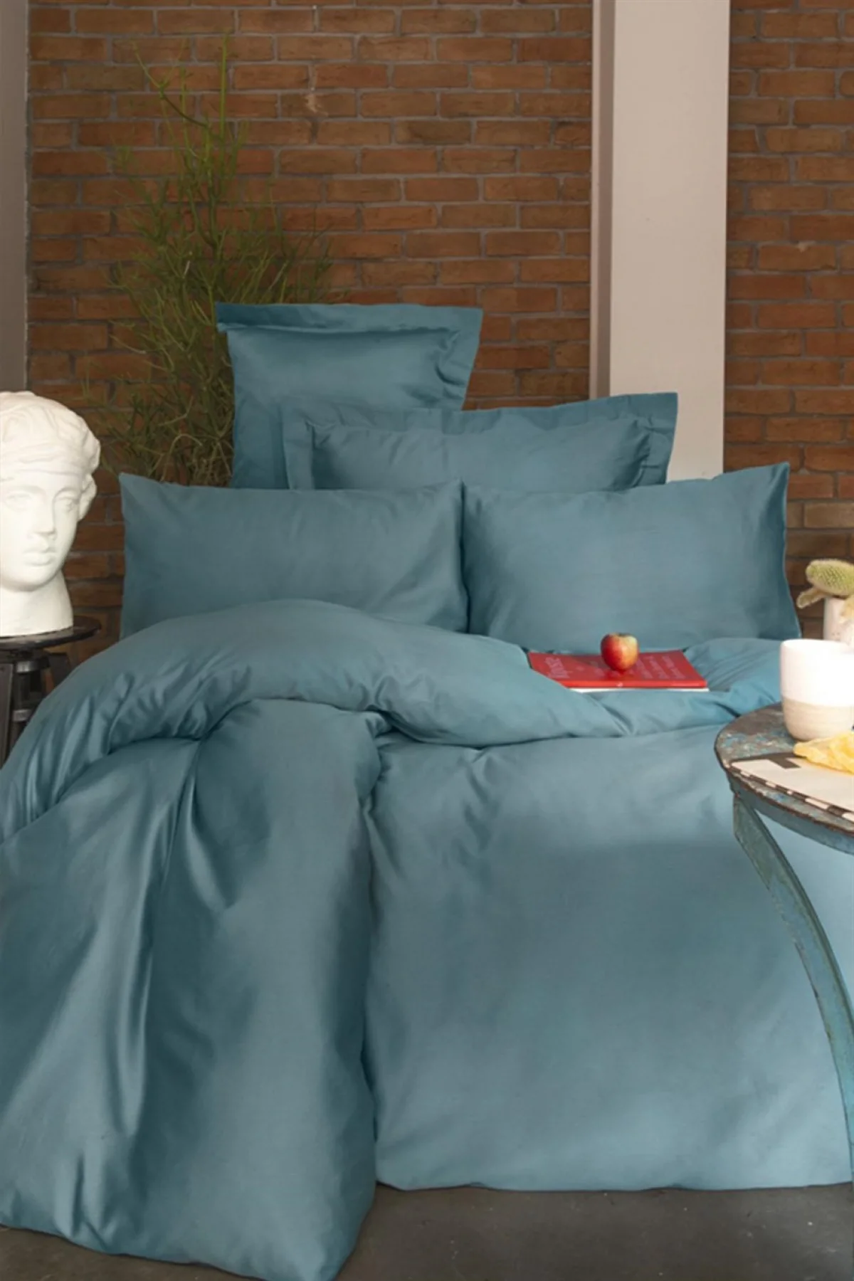 Simply Mavi 210 TC (83 Tel) Pamuk Saten Tek Kişilik Nevresim Takımı