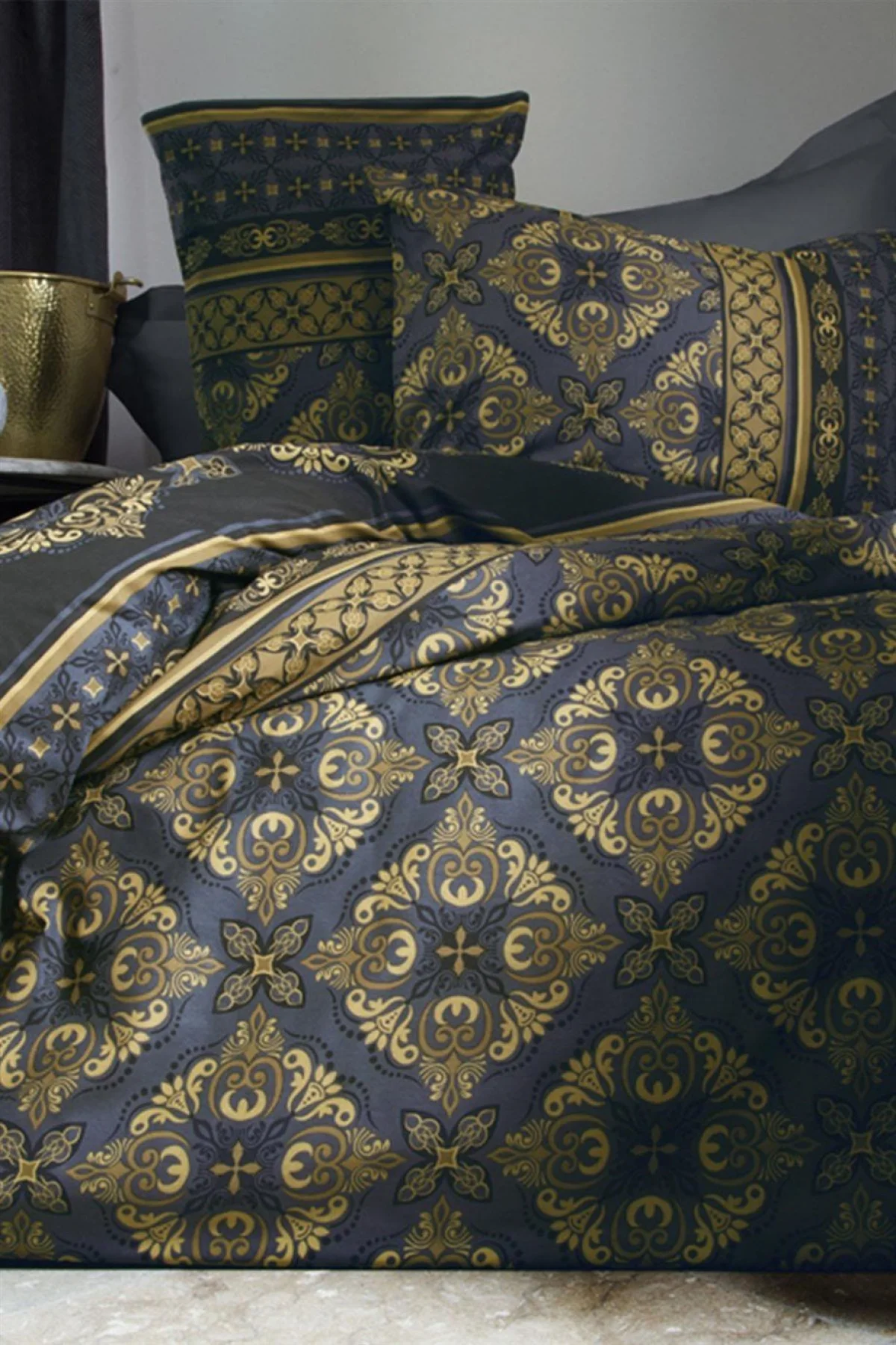 Teodora 145 TC (57 Tel) Pamuk Ranforce Nevresim Takımı Aile Seti