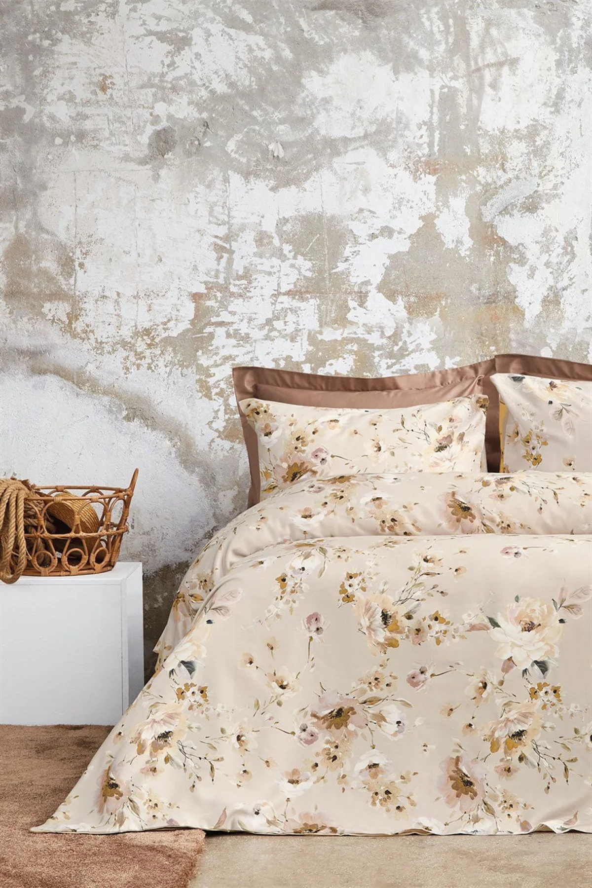 Aki 210 TC (83 Tel) Dijital Pamuk Saten Aile Seti Nevresim Takımı