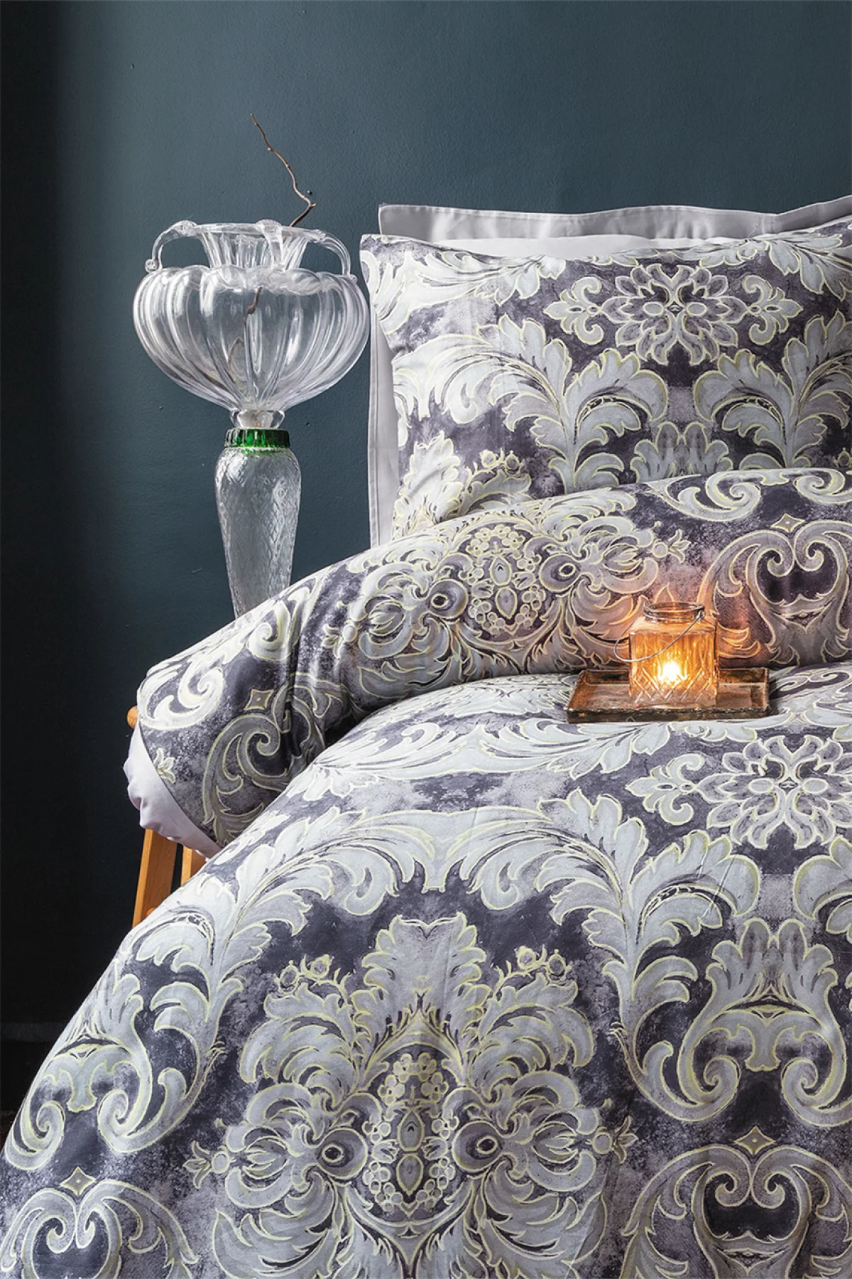 Arthur %60 TENCEL™ Lyocell %40 Pamuk Dijital Saten Çift Kişilik Nevresim Takımı