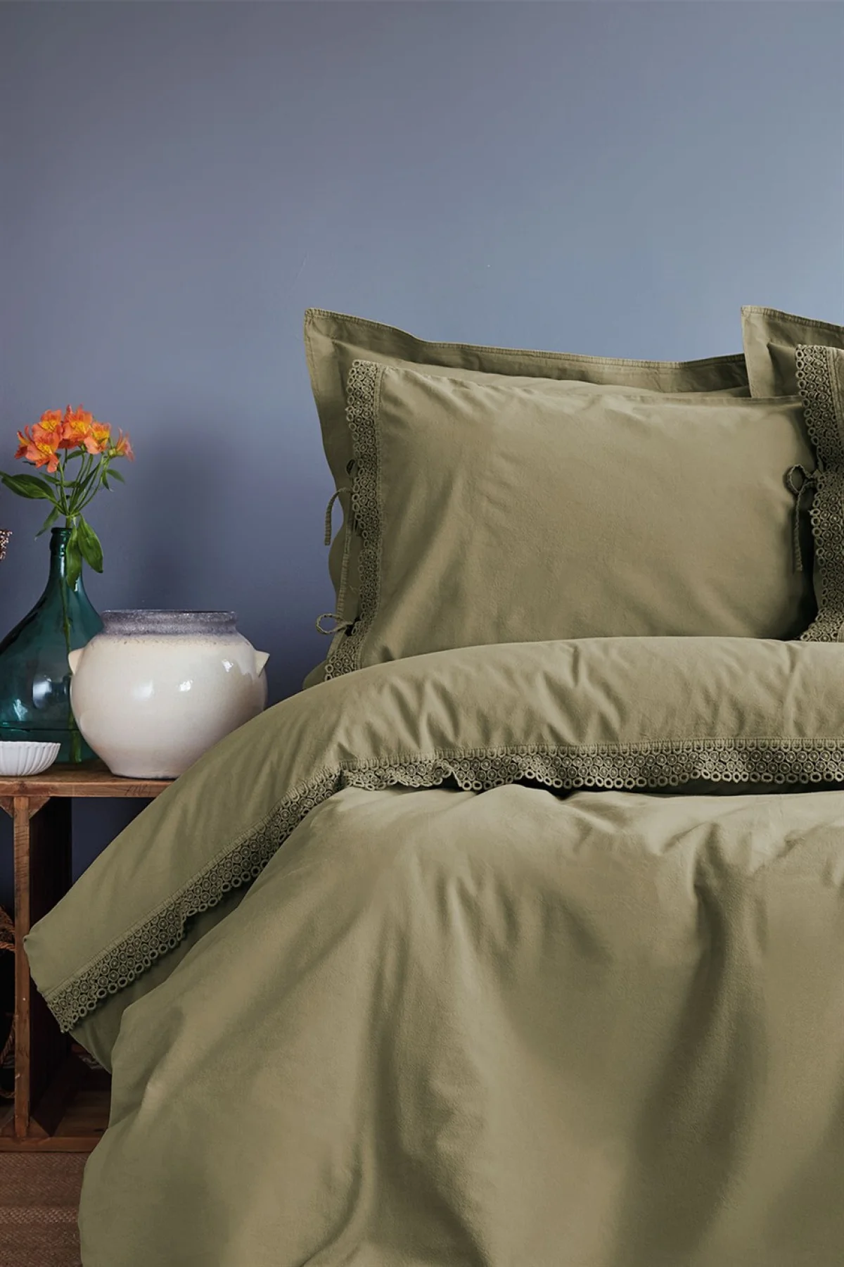 Tonka Yıkanmış %100 Pamuk Poplin Çift Kişilik Nevresim Takımı