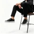 MEBADE MOSCOW Siyah Deri Erkek Sneaker | Şık ve Rahat Günlük Ayakkabı