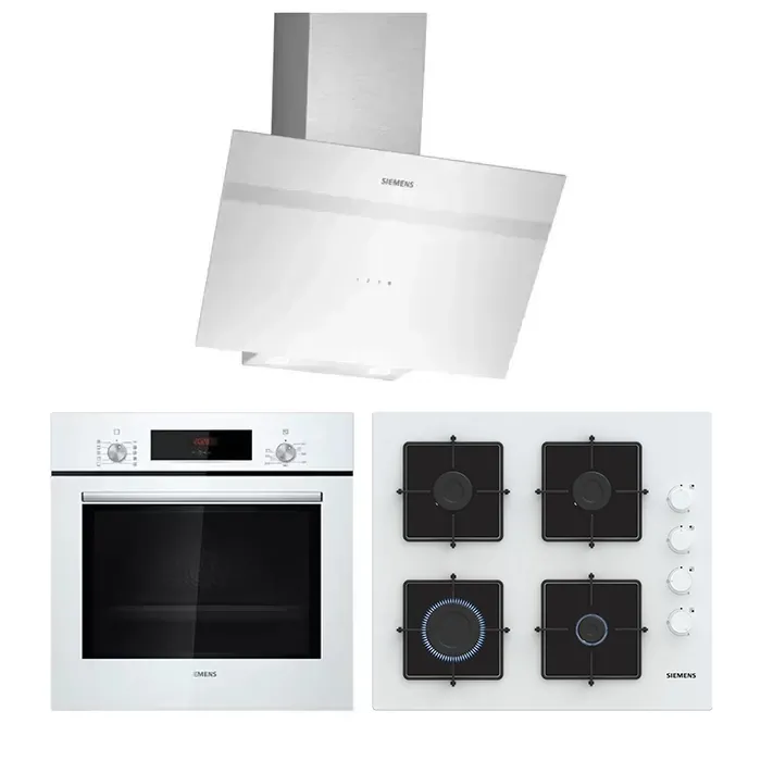 Siemens Elite Beyaz Ankastre Set 1 (60 cm Ocaklı)