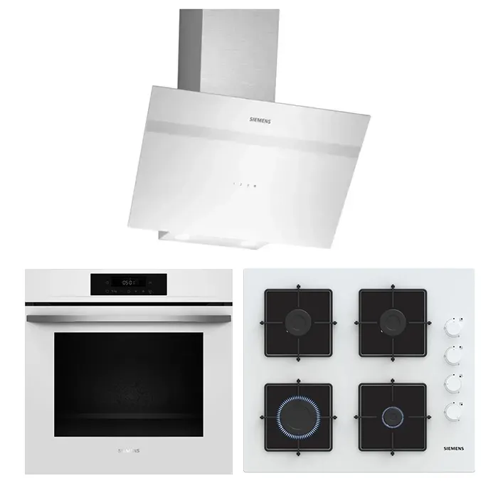 Siemens Elite Beyaz Ankastre Set 3 (60 cm Ocaklı)