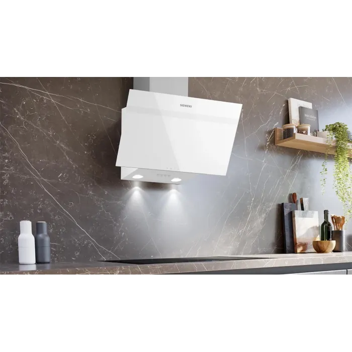 Siemens LC63KPJ20T 60 cm Beyaz Cam Davlumbaz