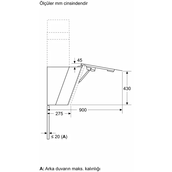 Siemens LC91KLT60 90 cm Siyah Cam Home Connect Davlumbaz
