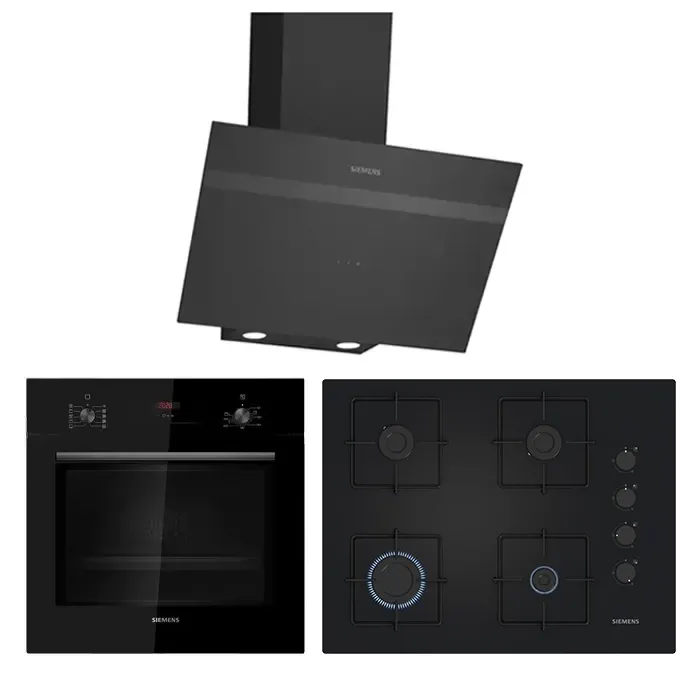Siemens Prime Siyah Ankastre Set 1 (67 cm Ocaklı)