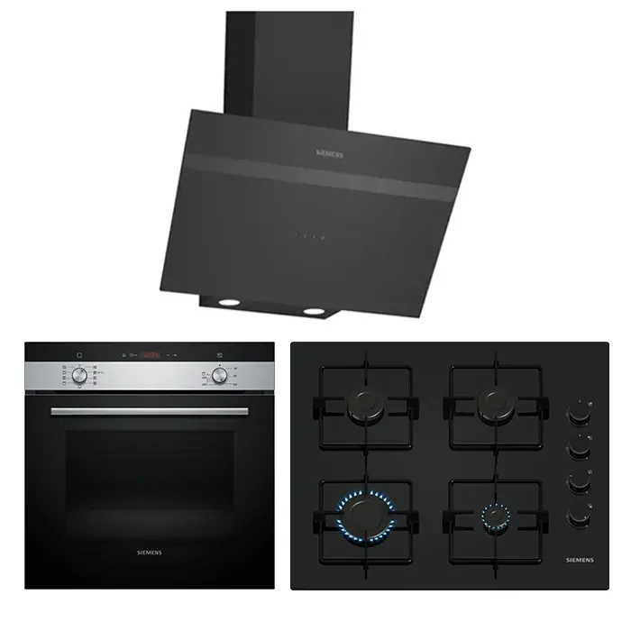 Siemens Prime Siyah Ankastre Set 4 (60 cm Ocaklı)