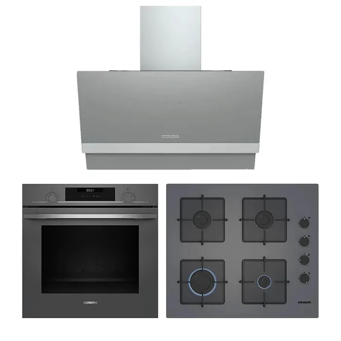 Siemens Titanium Gri Ankastre Set 2 (60 cm Ocaklı)