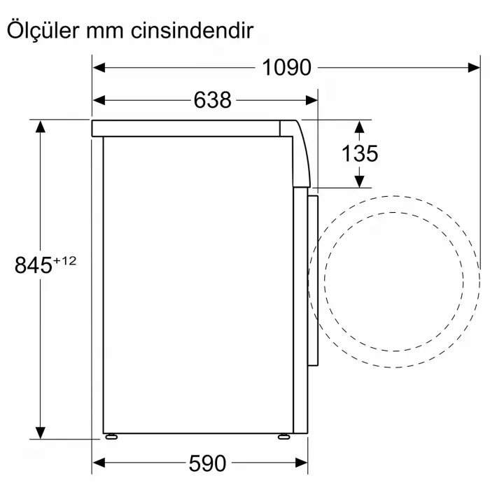 Siemens WG54B2AXTR 10 kg 1400 Devir Home Connect Çamaşır Makinesi