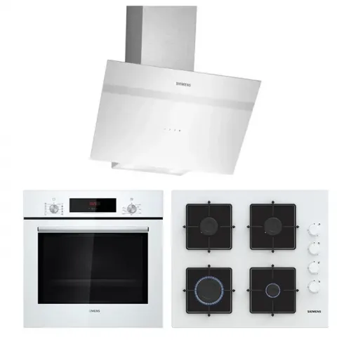 Siemens Elite Beyaz Ankastre Set 1 (60 cm Ocaklı)