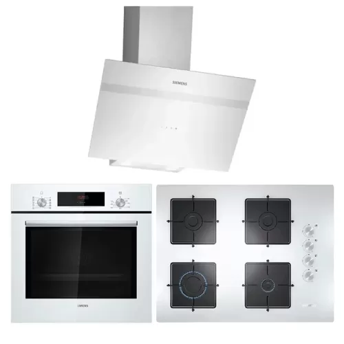 Siemens Elite Beyaz Ankastre Set 1 (67 cm Ocaklı)