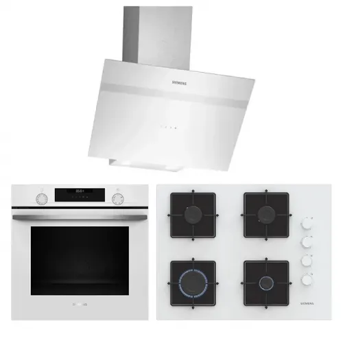 Siemens Elite Beyaz Ankastre Set 2 (67 cm Ocaklı)