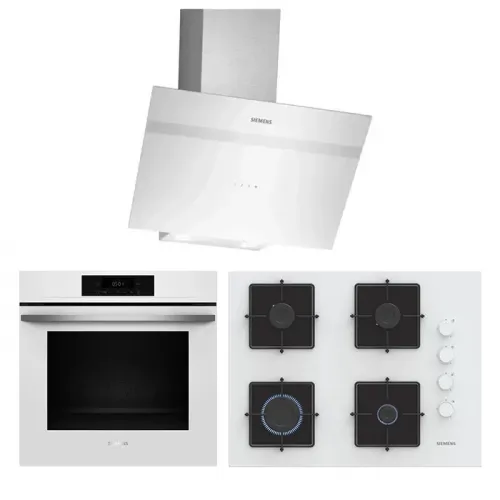 Siemens Elite Beyaz Ankastre Set 3 (67 cm Ocaklı)