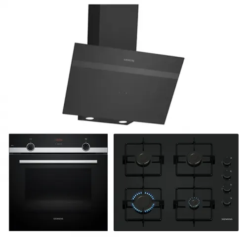 Siemens Prime Siyah Ankastre Set 3 (60 cm Ocaklı)