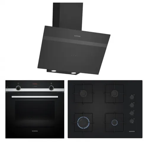 Siemens Prime Siyah Ankastre Set 3 (67 cm Ocaklı)