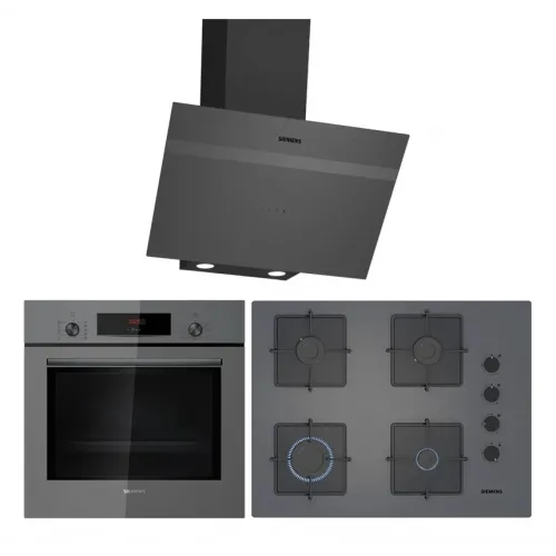 Siemens Titanium Gri Ankastre Set 1 (67 cm Ocaklı)
